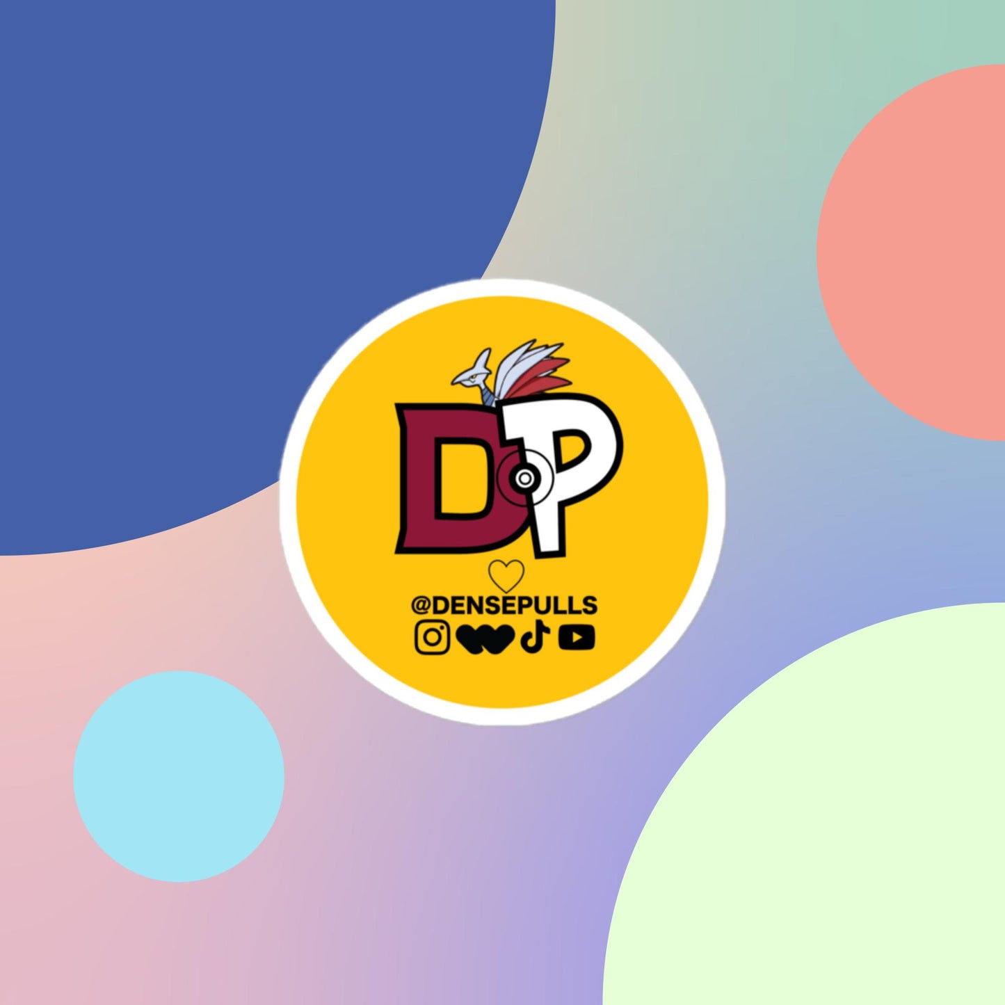 Dense Pulls 3"x3" Circle Sticker