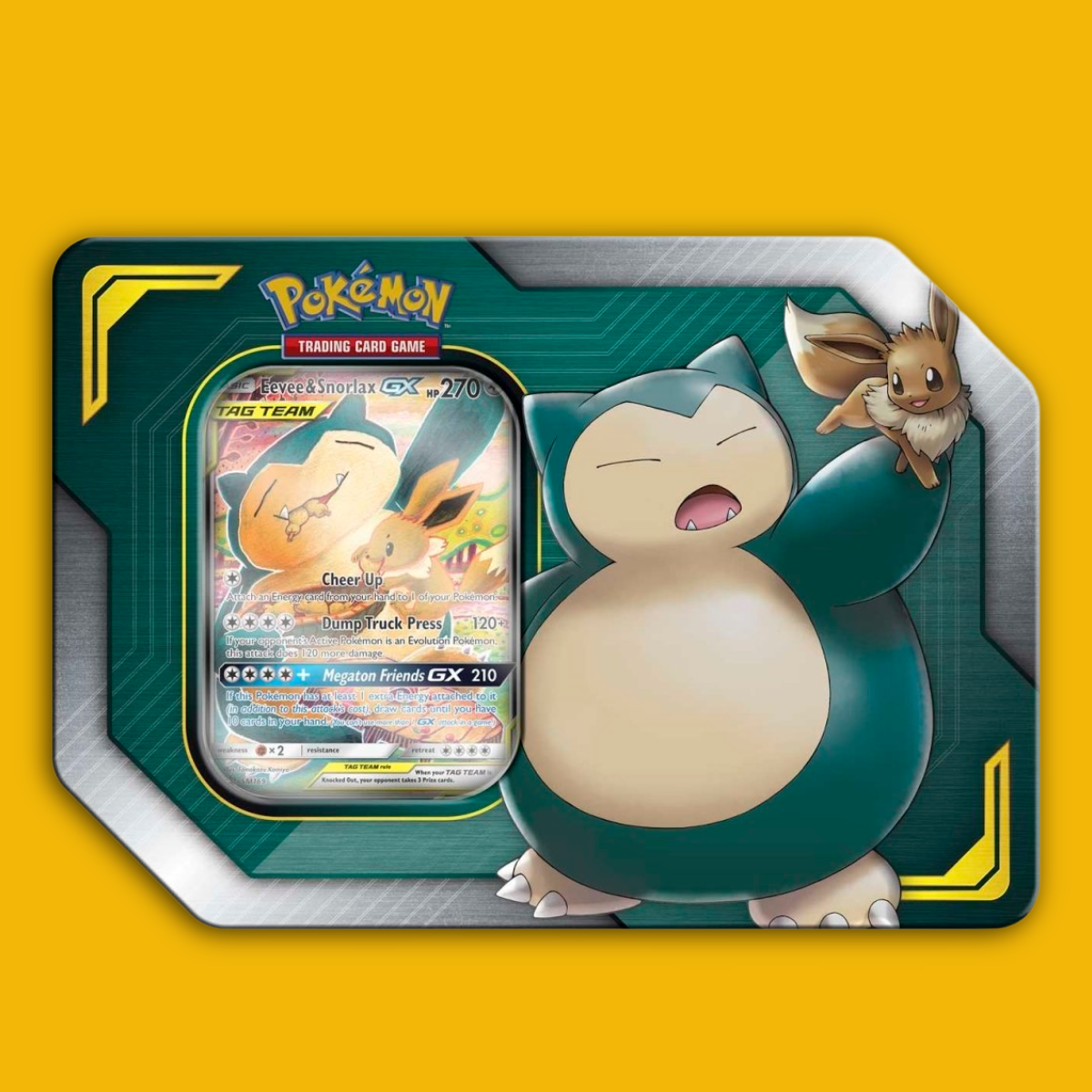 Snorlax & Eevee Tag Team Tin Sealed