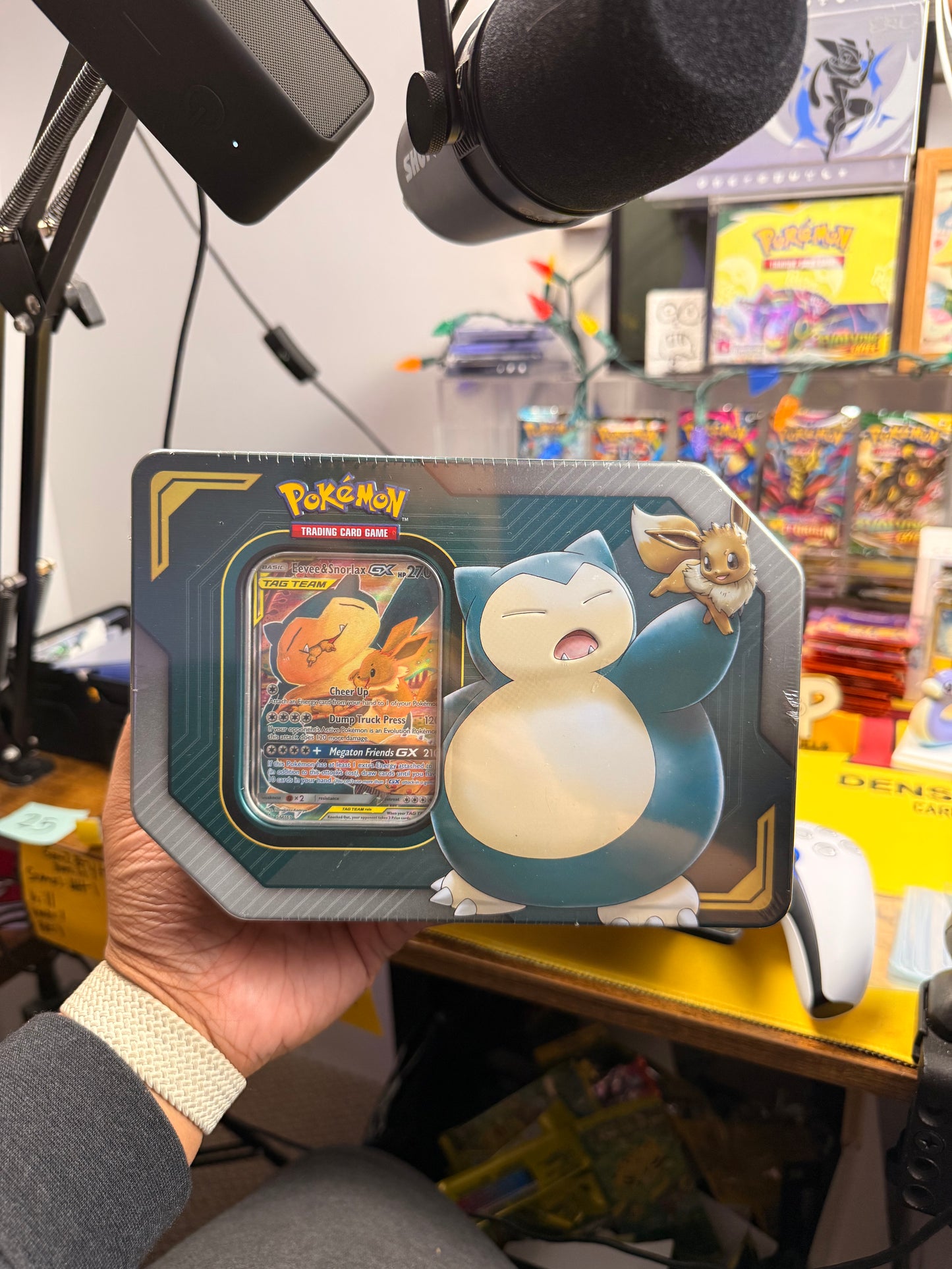 Snorlax & Eevee Tag Team Tin Sealed